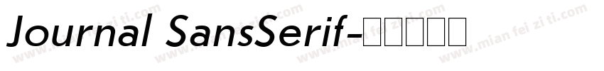 Journal SansSerif字体转换